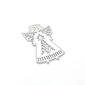 White angel knife mould for card embossing with 8x6 cm carbon steel construction and hanging storage
