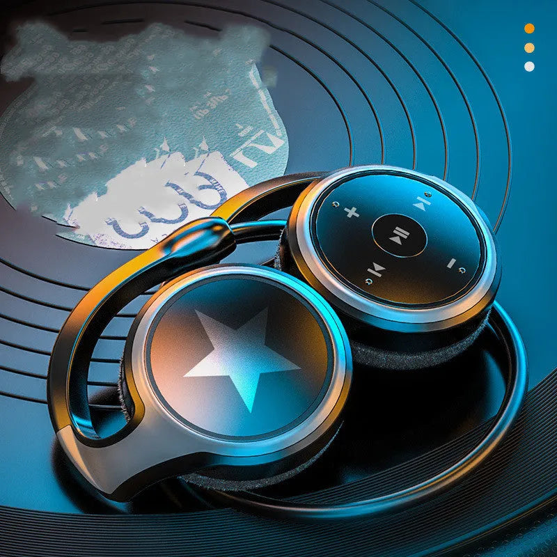 New wireless Bluetooth headset with MP3 player, fast pairing, in-ear design, black, for outdoor sports