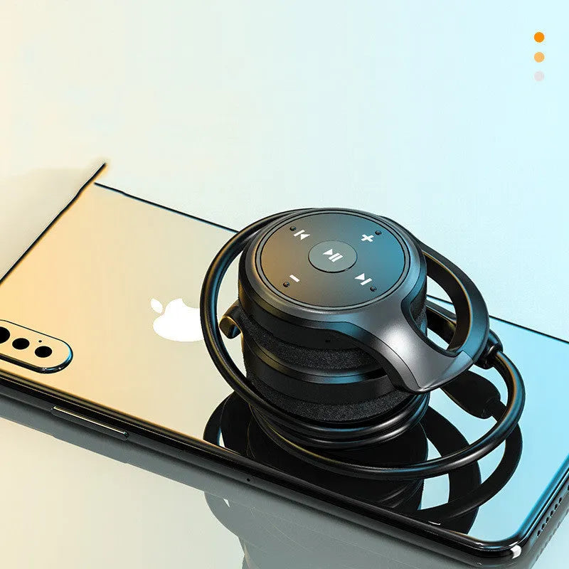 New wireless Bluetooth headset with MP3 player, fast pairing, in-ear design, black, for outdoor sports