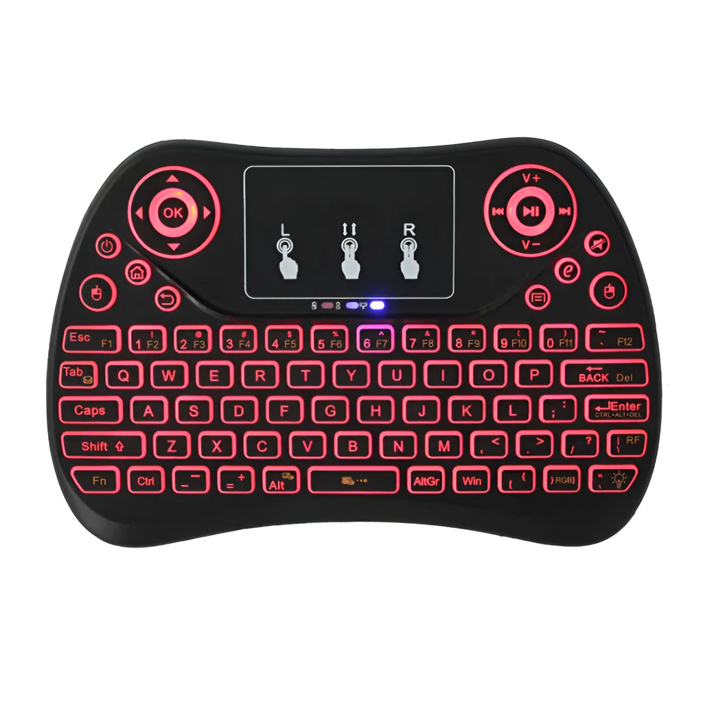 Flying Squirrel 2.4G wireless mini touch keyboard with multi-colour backlight