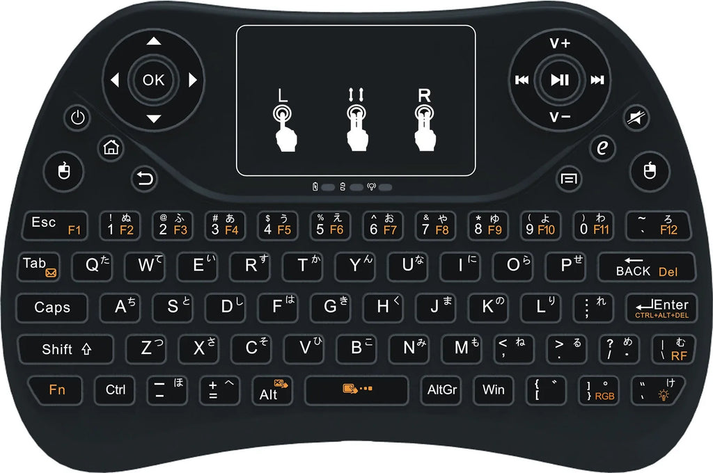 Flying Squirrel 2.4G wireless mini touch keyboard with multi-colour backlight