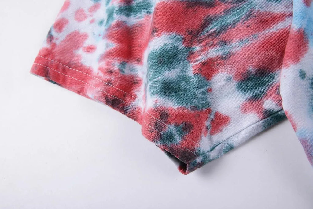 Alien football tie dye short sleeve t-shirt in 98% cotton, unisex casual top