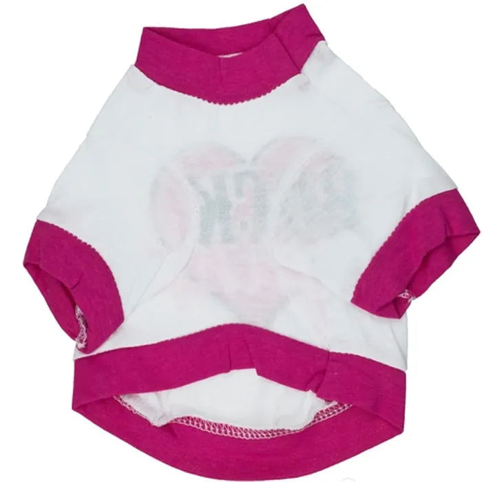 Cotton pet T-shirt in four size options for dogs and cats