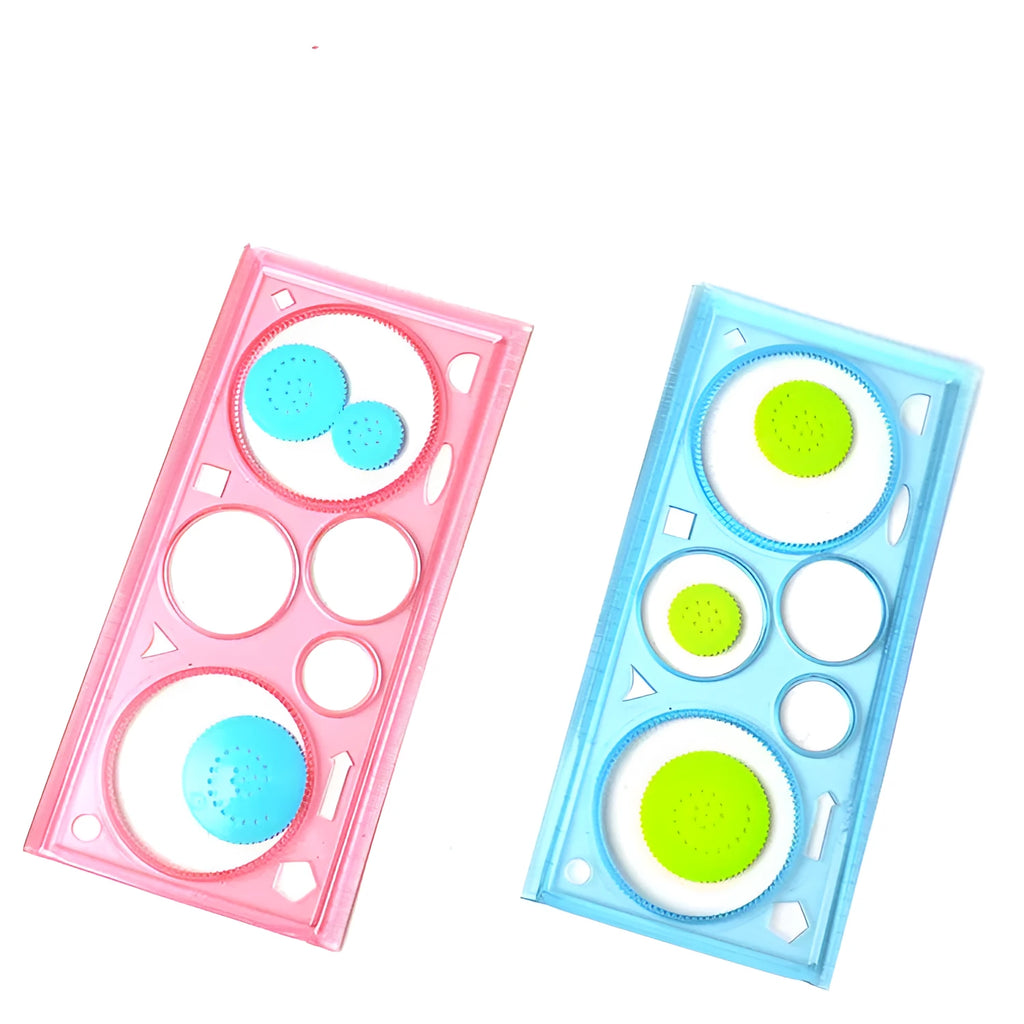 Plastic hollow wreath drawing template set for crafts and stationery