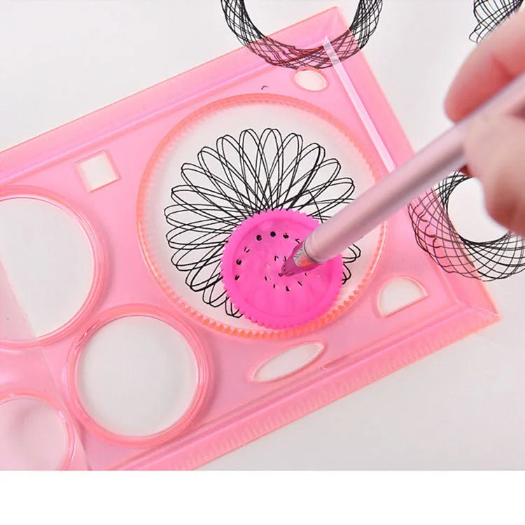 Plastic hollow wreath drawing template set for crafts and stationery
