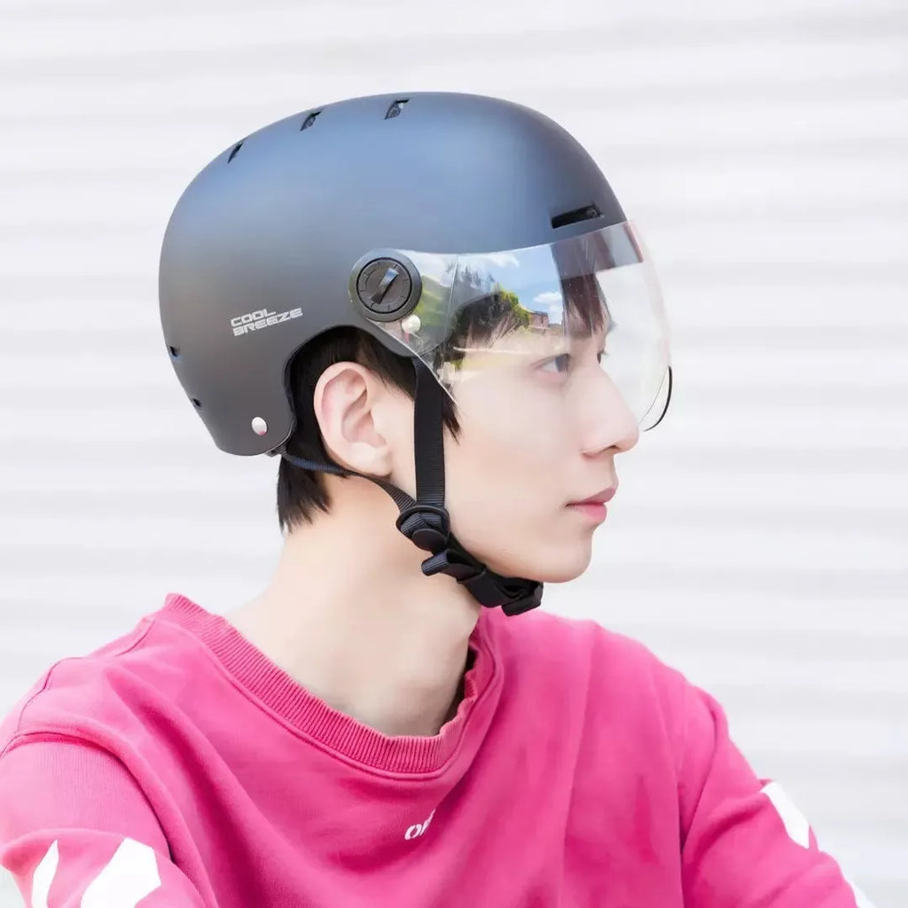 Cool Breeze Riding Helmet in grey, Style A, with cushioning and anti-impact ABS shell for cycling and skateboarding