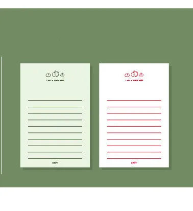 Memo pad notebook compatible with Apple iPhone with paper cover and 30 paper inserts