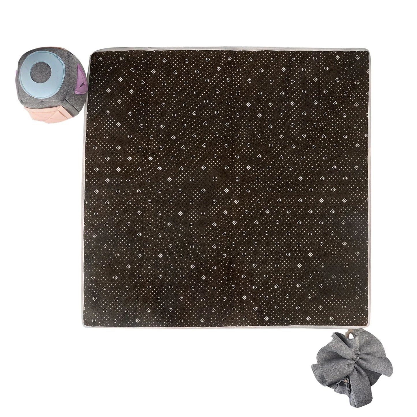 A grey scent puzzle pad designed to stimulate a dog's natural foraging and hunting instincts