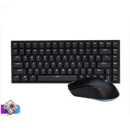 RK526 wireless mechanical keyboard and optical mouse set in blue, brown, or red.