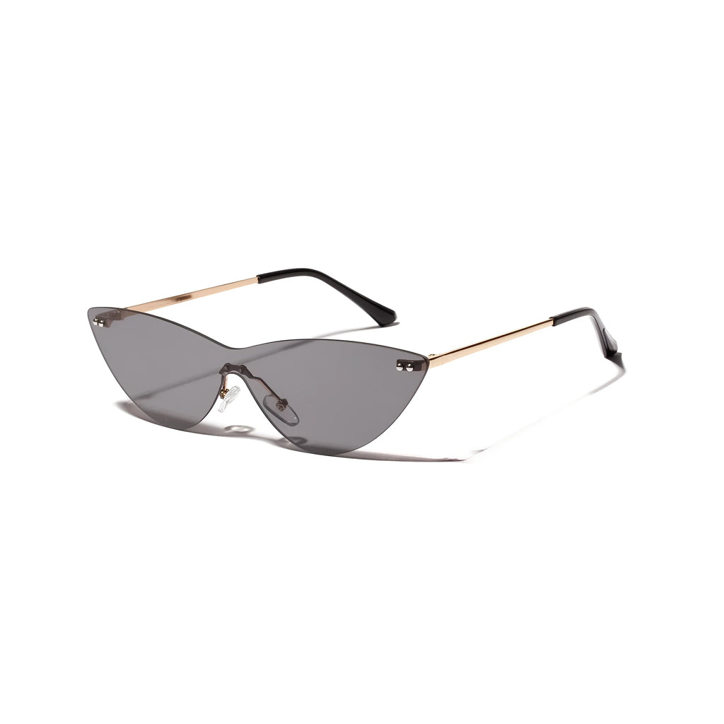 Brown lens vintage sunglasses with a metal frame for adults.