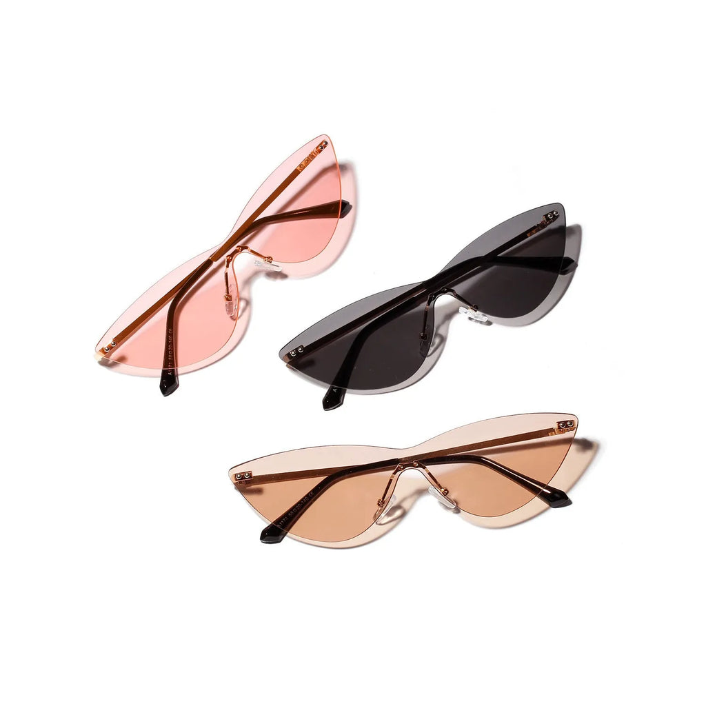 Brown lens vintage sunglasses with a metal frame for adults.