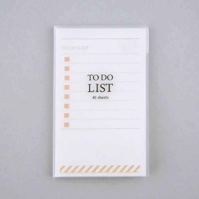 PP Frosted Notebook in yellow, green, and purple colour options showing 13x8cm size with tearable pages
