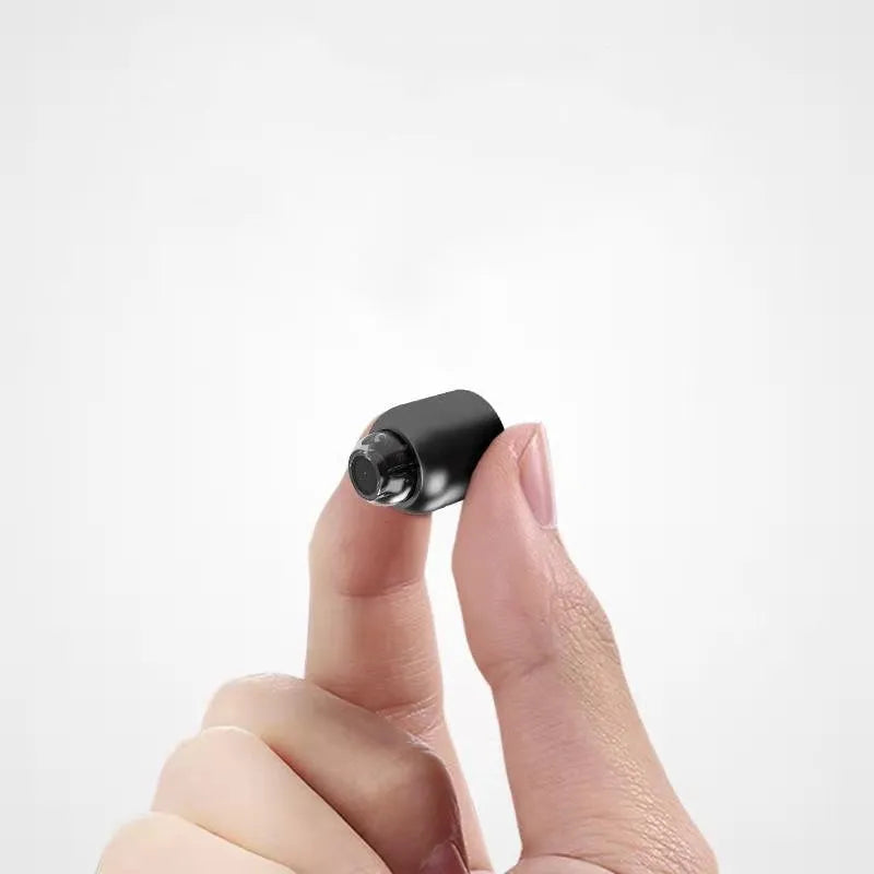 Black wireless WiFi mini camera, 1080P, 160° wide angle, night vision, 1 inch, plastic