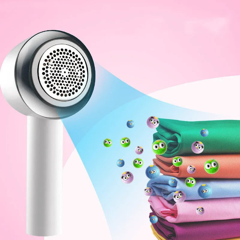 White rechargeable fabric shaver for clothing pilling removal on jerseys