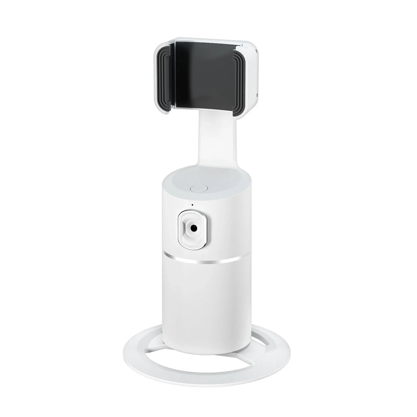 Smart Face-Tracking Mobile Phone Stand with 360-degree rotation, 8-hour battery life, and AI-powered face tracking for hands-free content creation