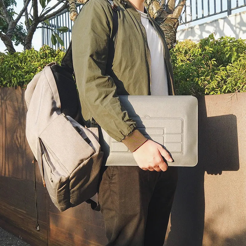 Laptop bag three-in-one hand pad with stand in PVC for 13-16 inch notebooks, space grey colour