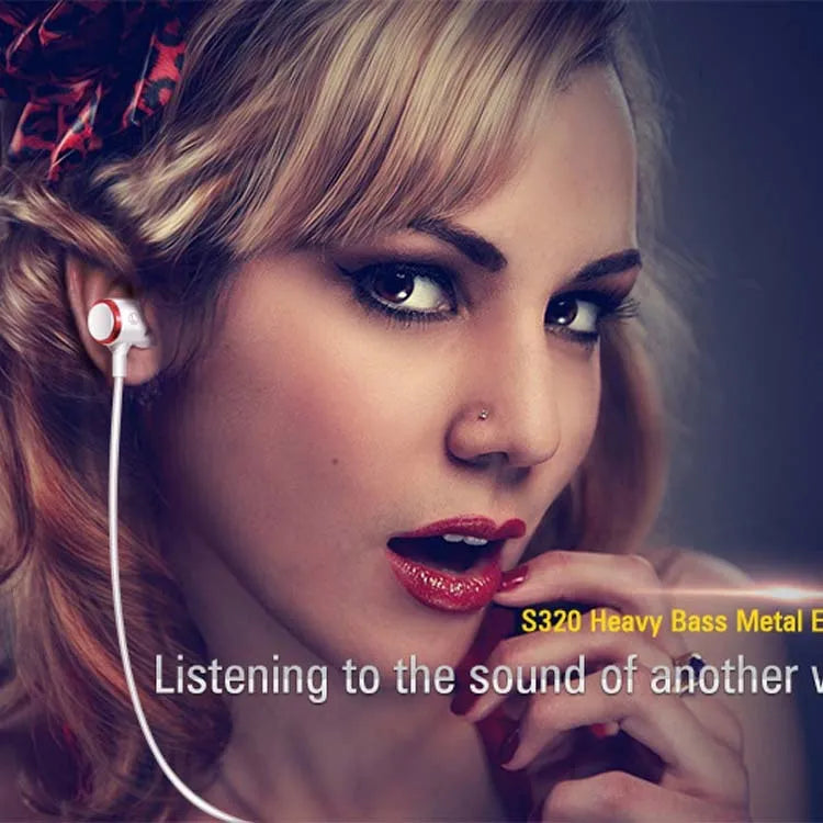 We-33 wired metal in-ear earphones with 120cm cable for mobile phones