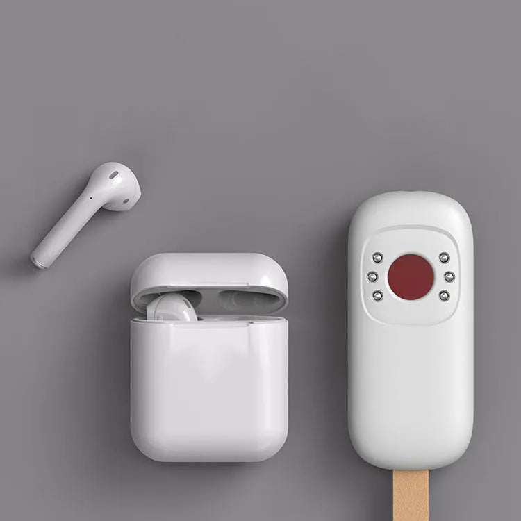 White New-T6 hidden camera detector, ABS plastic, 77 x 34 x 15 mm, 50-3G MHz, 3 metre range, alarm mode