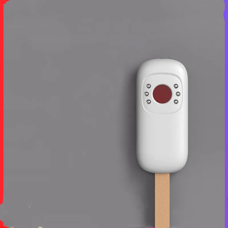 White New-T6 hidden camera detector, ABS plastic, 77 x 34 x 15 mm, 50-3G MHz, 3 metre range, alarm mode