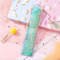 15cm laser-cut PVC ruler bookmark in cherry blossom colour design