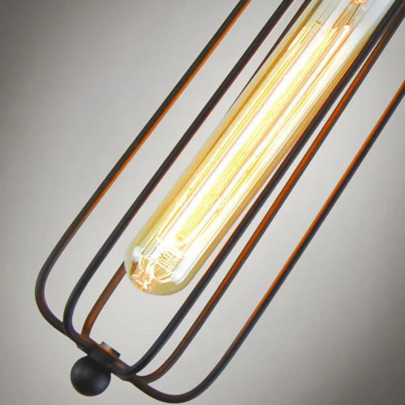 Brown iron gladiator-style fishing line chandelier with a Nordic retro industrial design