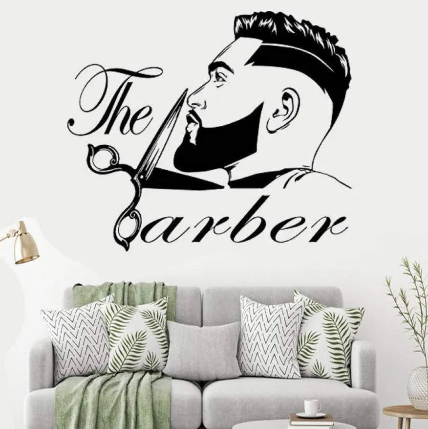 Black PVC flat waterproof wall sticker with people pattern for living room, 45x36cm and 56x68cm sizes