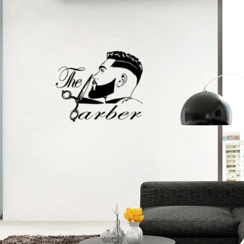 Black PVC flat waterproof wall sticker with people pattern for living room, 45x36cm and 56x68cm sizes