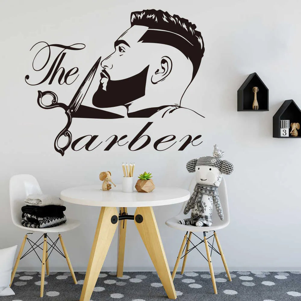 Black PVC flat waterproof wall sticker with people pattern for living room, 45x36cm and 56x68cm sizes