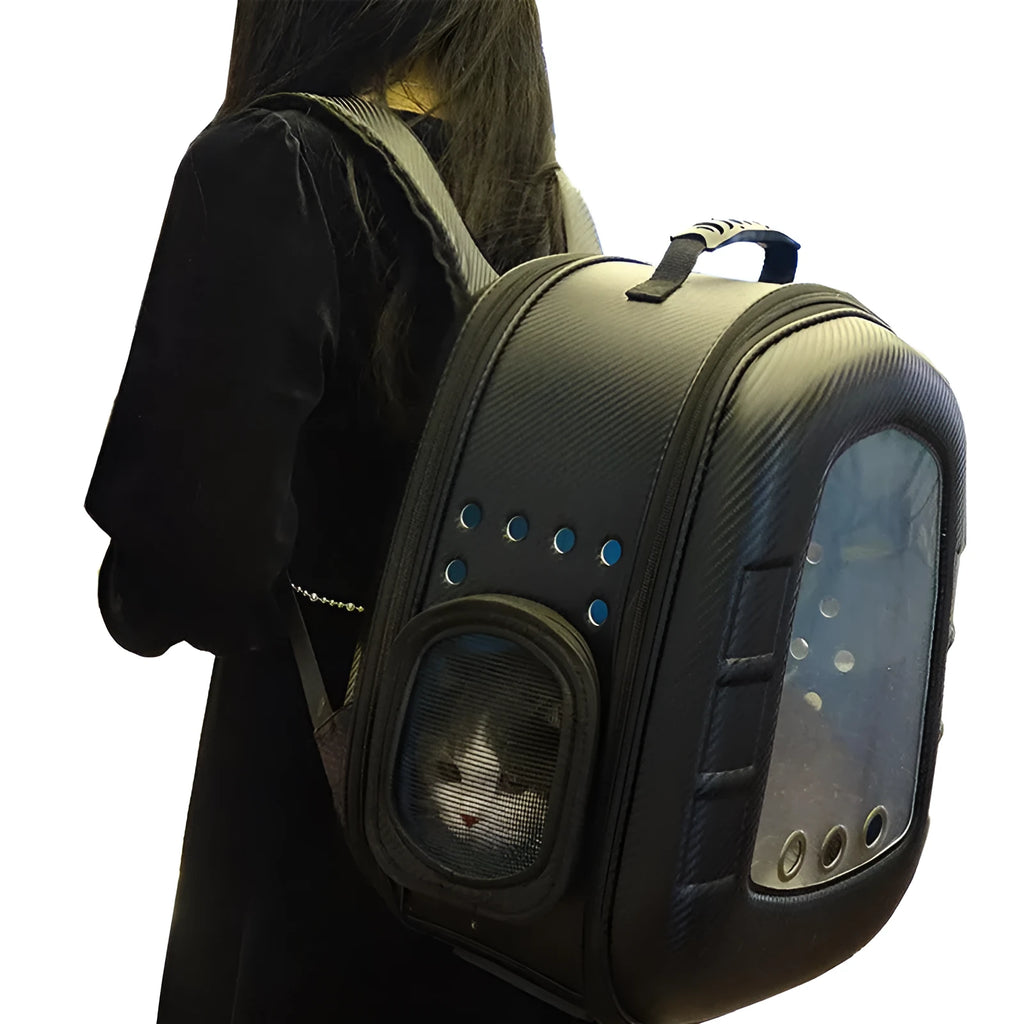 Pet capsule backpack for cats and dogs under 12kg, 35x24x40cm, in yellow, red, pink or black