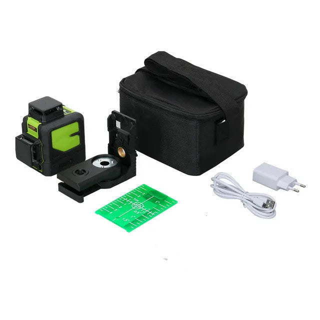 Laser level gauge 635nm red or green beam 65.4 x 75 x 76mm for wall sticking and ground line casting