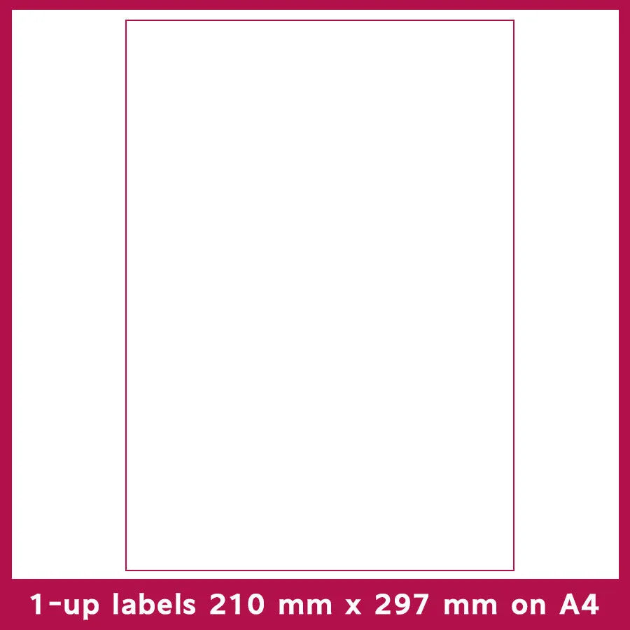 Pack of blank white A4 FBA label paper sheets showing different grid formats for barcodes.