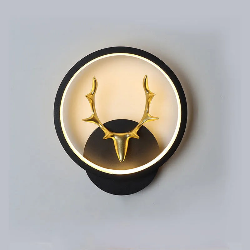 Deer antler shaped wall lamp with remote control for dimmable LED lighting in three colour temperatures.
