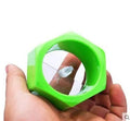 Yellow spiral vegetable cutter with 8cm diameter for manual cucumber slicing kitchen tool