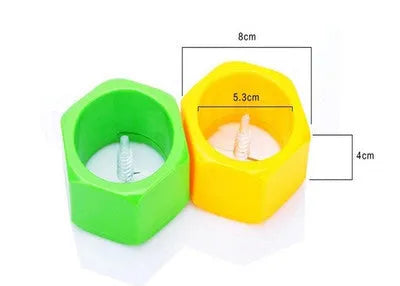 Yellow spiral vegetable cutter with 8cm diameter for manual cucumber slicing kitchen tool