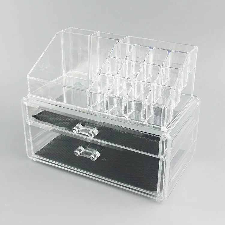 Transparent foldable acrylic storage organiser box with 18-litre capacity