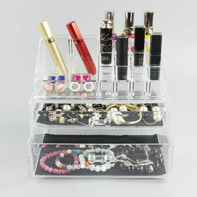 Transparent foldable acrylic storage organiser box with 18-litre capacity