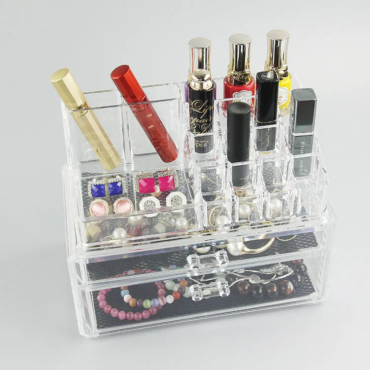 Transparent foldable acrylic storage organiser box with 18-litre capacity