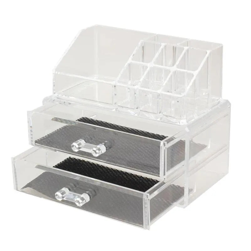 Transparent foldable acrylic storage organiser box with 18-litre capacity