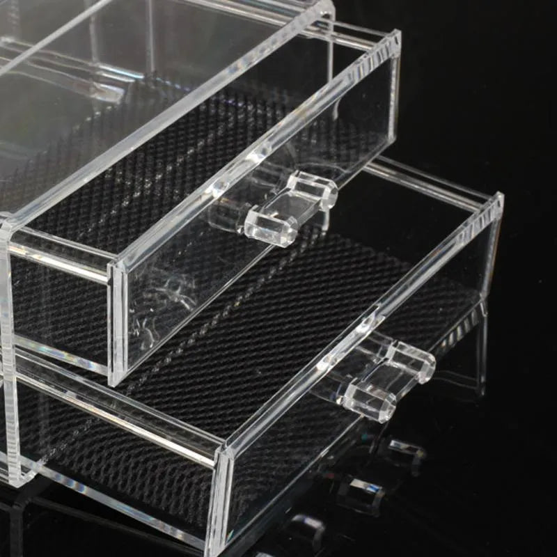 Transparent foldable acrylic storage organiser box with 18-litre capacity