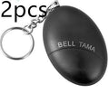 Compact personal safety alarm with keychain in multiple colours
