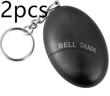 Compact personal safety alarm with keychain in multiple colours