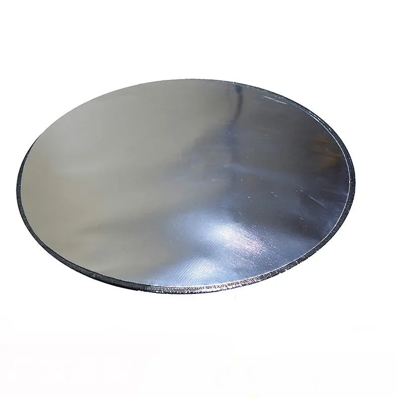 Fireproof fire pit mat with aluminium foil glass fibre layer for lawn and courtyard heat protection