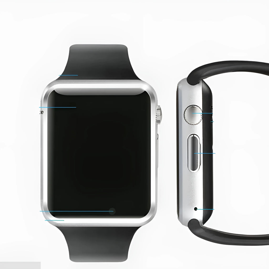 A1 smart watch with 1.54-inch screen and camera for Android with GSM SIM support
