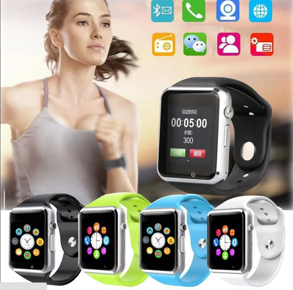 A1 smart watch with 1.54-inch screen and camera for Android with GSM SIM support