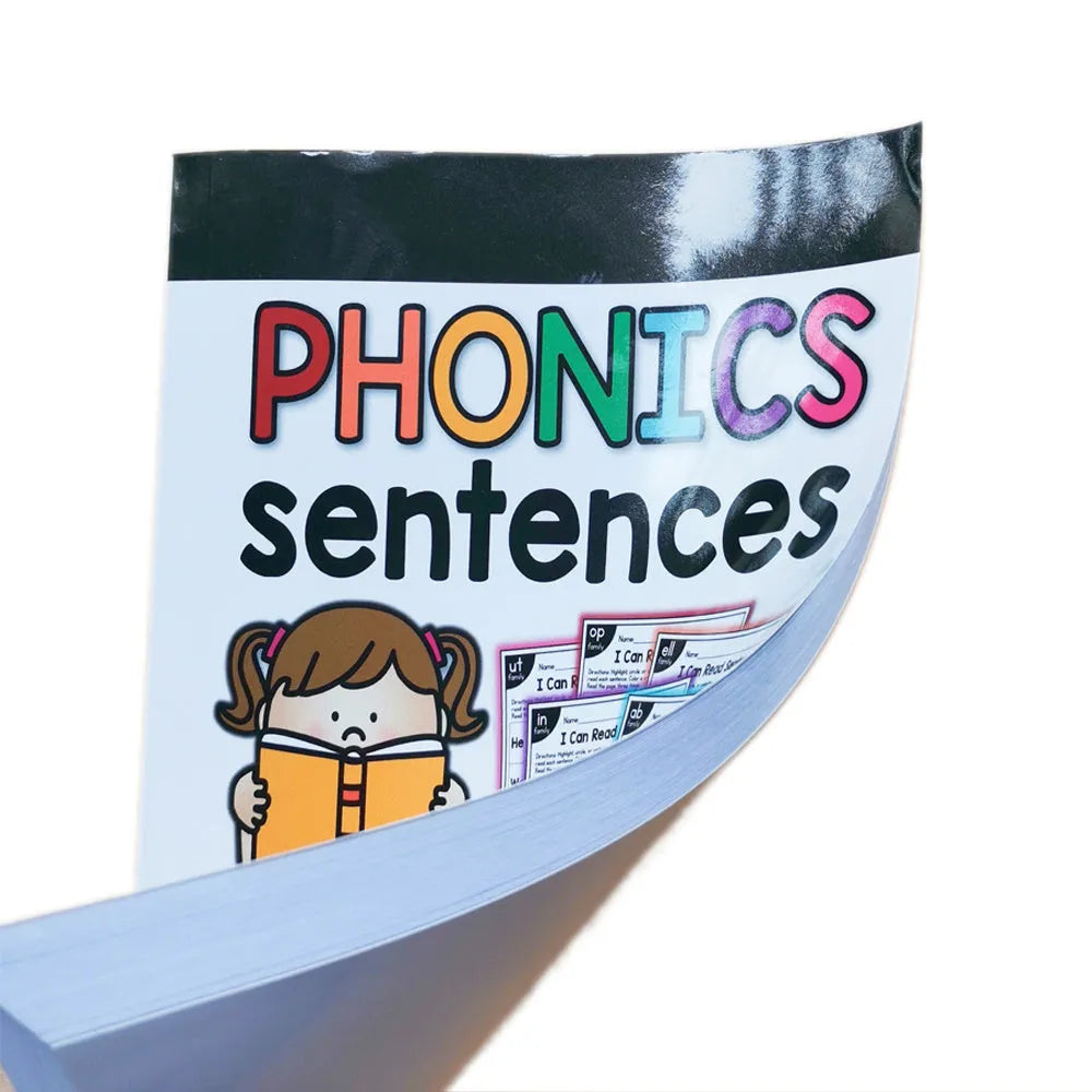 Phonics reading worksheet for children aged 6+ measuring 21cm by 14cm