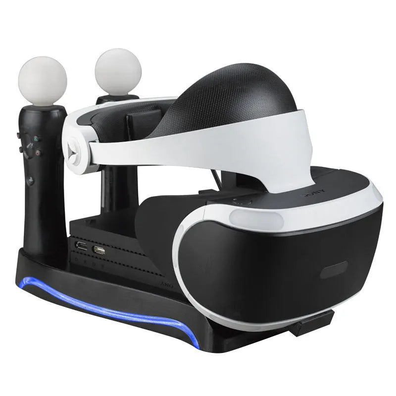 Black PS4 VR controller charging dock station for PlayStation Move and DualShock gamepads