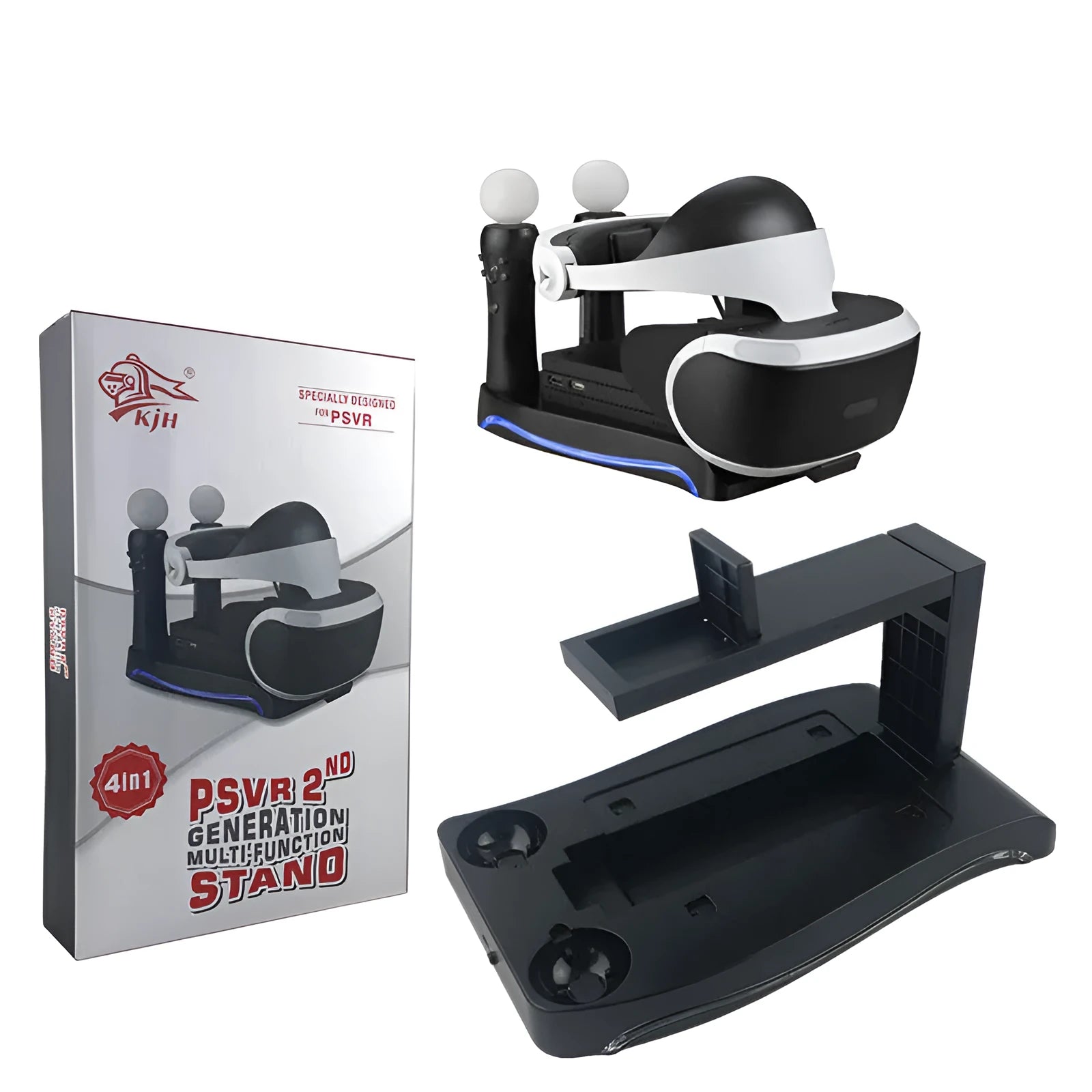 Black PS4 VR controller charging dock station for PlayStation Move and DualShock gamepads