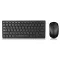 Wireless keyboard and mouse set in black with USB receiver, 283x122x22mm keyboard