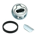 Stainless steel 316 pull ring deadlock for industrial chassis cabinet, round lock with zinc alloy chrome plated component