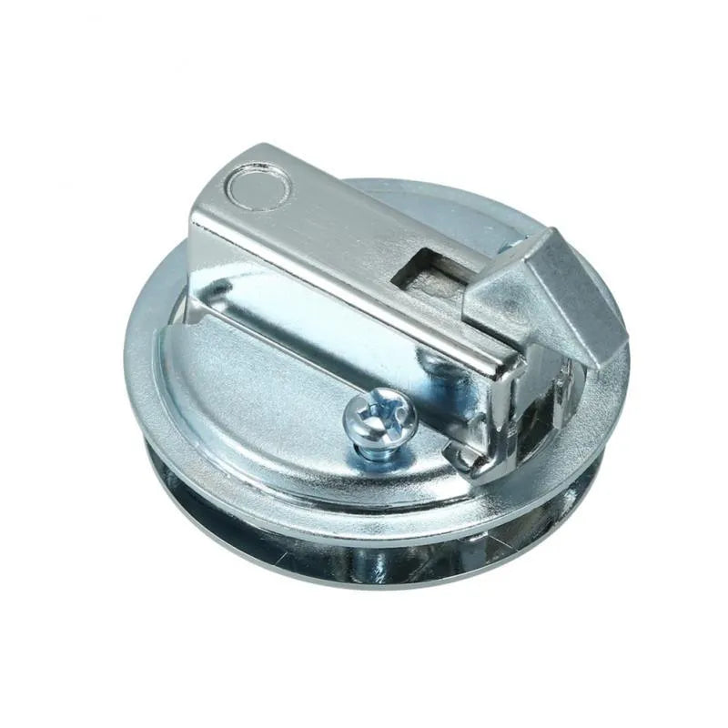 Stainless steel 316 pull ring deadlock for industrial chassis cabinet, round lock with zinc alloy chrome plated component
